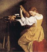 Orazio Gentileschi The Lute Player France oil painting artist